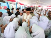 Berkunjung ke Palembang, Ganjar Disambut Ribuan Santri