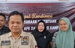 Persiapkan Tahapan Pemilu, KPU OKI Gelar Rakor Penentuan Pemasangan APK & Lokasi Kampanye