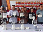 Polda Sumsel Musnahkan Barang Bukti Sabu Hingga Ratusan Butir Pil Ekstasi