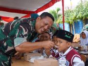 Tingkatkan Gizi Anak, Kodim 0402/OKI-OI Lanjutkan Program Unggulan Kodam II/Sriwijaya ‘Dapur Masuk Sekolah’