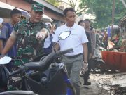 Kodim 0402/OKI Bersih-bersih Pasar Rakyat, Pj. Bupati Asmar Wijaya Sambut Positif