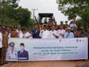 Pj. Bupati OKI Cek Perbaikan Jalan yang Manfaatkan Bongkaran Tol
