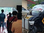 Oknum Polisi Tabrak Warga, Warga Geruduk Polsek Lempuing Jaya OKI