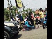Kecelakaan di Samping Kantor Pemda OKI, Seorang Guru Tak Sadarkan Diri
