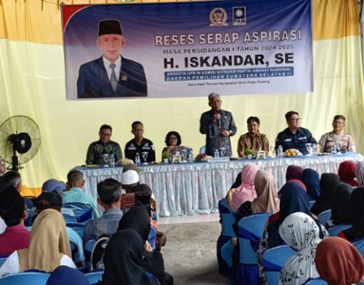 Antusias Tinggi Warga SP Padang Sambut Reses Anggota DPR RI H. Iskandar SE