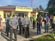 Kapolsek SP Padang Pimpin Apel Gabungan Persiapan Pengamanan Malam Pergantian Tahun Baru 2025