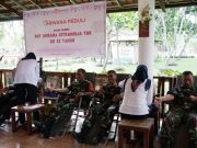 Peringati HUT ke-32 PT Arwana Citramulia, Anggota Kodim 0402/OKI-OI Laksanakan Donor Darah