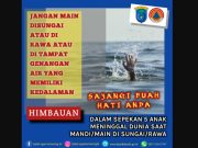 BPBD Himbau Orang Tua Awasi Anak Saat Bermain di Sekitaran Sungai