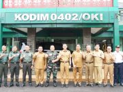 Jalin Silaturahmi, Bupati Muchendi Kunjungi Kodim 0402/OKI