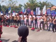 Ratusan Buruh Turun ke Jalan di Kayuagung, Wabup OKI Ajak Dialog