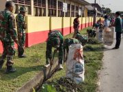 Wujud Kepedulian Terhadap Lingkungan, Kodim 0402/OKI-OI Gelar Kegiatan Jumat Bersih