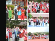 Senam Pagi Bersama dan Sosialisasi Program Inovasi SANGPURBA di SMPN 2 Banyuasin III