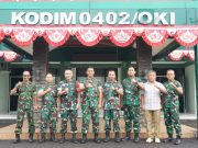 Jalin Silaturahmi, Danbrigif 8/GC Kunjungi Kodim 0402/OKI-OI