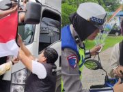 1.000 Bendera Merah Putih Dibagikan, Polres OKI Gencarkan Semangat Kebangsaan