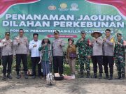 Polres OKI Tanam Jagung Kuartal III di Ponpes Sabiilillah Kayuagung
