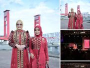Wabup dan Ketua Dekranasda Banyuasin Tampil di Fashion Show Swarna Songket Nusantara