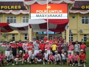 Disambut Forkopimda, Kapolda Sumsel Tiba di Mapolres OKI dalam Rangka Gobar Musi HUT RI ke-80