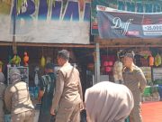 Satpol PP OKU Timur Tertibkan PKL di Trotoar dan Badan Jalan Wilayah Gumawang