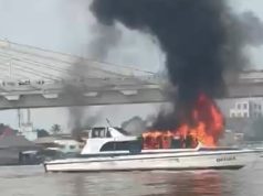 Speedboat Milik PT OKI Pulp & Paper Mills Terbakar, Api Diduga dari Atap Genset