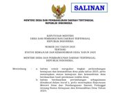 SK Mendes PDT, Kini OKI Bebas Dari Status Desa Tertinggal, dan 7 Dinyatakan Desa Mandiri
