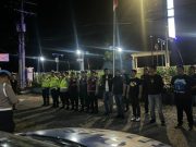 Cegah 3C dan Tawuran, Peleton 6 Siaga Polres OKI Lakukan Patroli Malam