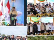 Bupati Banyuasin Bersama Gubernur Herman Deru Tinjau Jalan Desa Sri Menanti