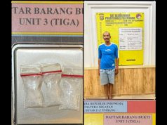 Satresnarkoba Ringkus Pengedar Sabu di Sukarami