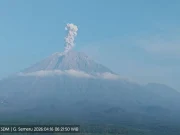 Semeru Meletus 5 Kali, Kolom Abu Capai 1,2 Km