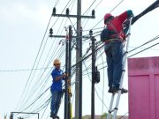 Pemkab OKI Tata Jaringan Kabel Utilitas Udara yang Semrawut