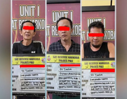 Satresnarkoba Polres PALI Gagalkan Peredaran Sabu, Tiga Warga Lahat dan Empat Lawang Diamankan