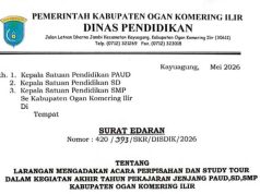 Kadisdik OKI Tegaskan Larangan Acara Perpisahan dan Study Tour