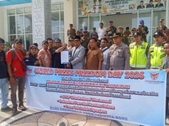 Wartawan Geruduk DPRD PALI, Tolak Kriminalisasi Lewat UU ITE