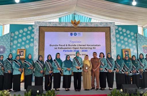 Ike Meilina Lantik Pengurus Bunda Paud dan Literasi se-Kabupaten OKI