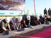 Pangdam II/Sriwijaya Ground Breaking Masjid Jami Al-Ma’ruf Hasanah di Danau Biru OI