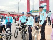 Ditpamobvit Polda Sumsel Pastikan Keamanan Warga di Jembatan Ampera