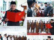 Bupati Banyuasin Lantik 4 Kades PAW, Tekankan Pelayanan dan Pembangunan Desa
