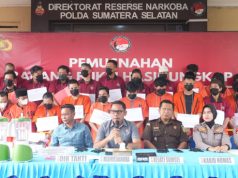 Polda Sumsel Musnahkan Narkoba Senilai Rp2,2 Miliar