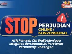 BKPSDM OKI Peringatkan ASN, Terlibat Judi Online Bisa Berujung Pemecatan