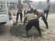 Respons Cepat Keluhan Warga, Polda Sumsel Perbaiki Akses Jalan di Talang Jambe