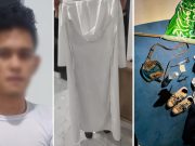 Heboh! Pria Berjubah dan Bawa Bendera Tauhid Terobos Mapolda Sumsel