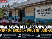 Viral Siswa Belajar Tanpa Guru, Disdik OKI Panggil 6 Guru SDN 1 Jungkal
