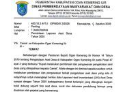 DPMD OKI Terbitkan Surat Edaran, Minta Laporan Aset Desa dan Pertanggungjawaban BUMDesa 2025