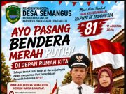 Sambut HUT RI ke-81, Kades Semangus Ajak Warga Kibarkan Merah Putih dan Percantik Lingkungan