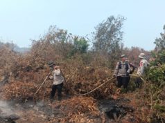 Operasi Aman Nusa II Polda Sumsel Percepat Penanganan Bara Karhutla di Gelumbang