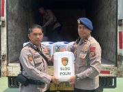 Polda Sumsel Salurkan 100 Jerigen Cairan X-Fire ke 11 Polres